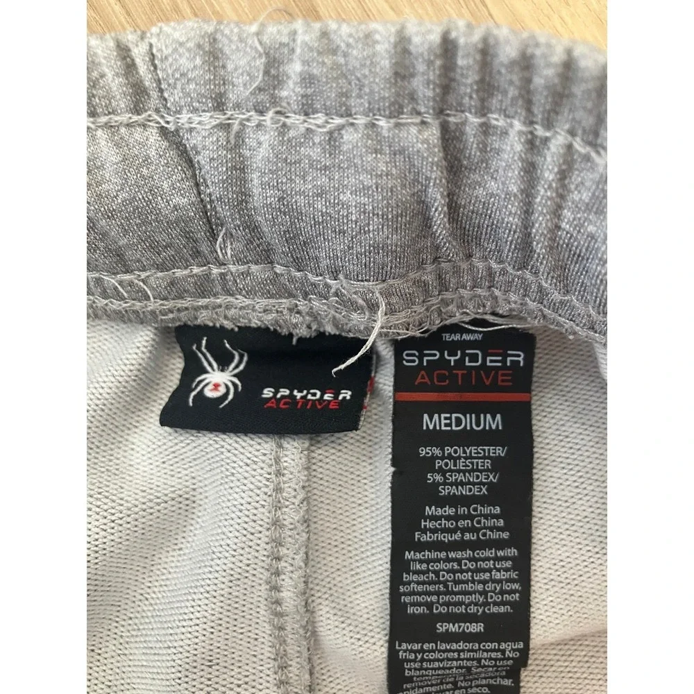 Spyder‎ Active Jogger Pants Men Medium Gray Black Logo Athletic Track M